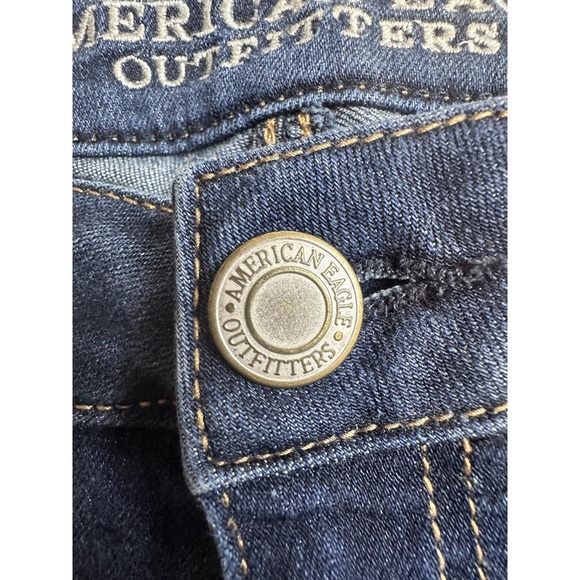 American Eagle Outfitters Jegging Jeans Womens 4 Long Blue Dark Stretch Denim - Picture 9 of 14
